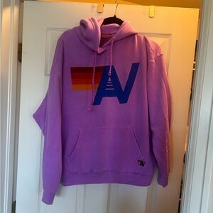 Aviator Nation Neon Purple Relaxed Hoodie